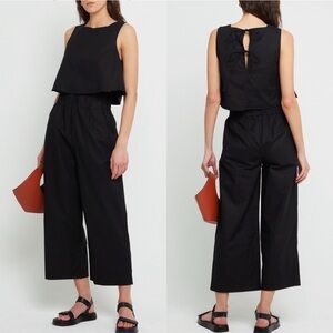 Kourt Willow 2 Pcs Crop top and Pants Black Linen Women's XS